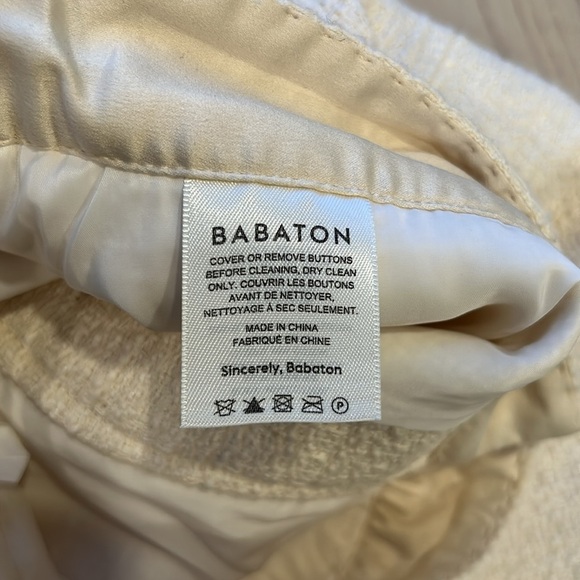 NWT Aritzia Babaton Giselle IvoryTweed pearl skirt size 2 - Picture 7 of 9